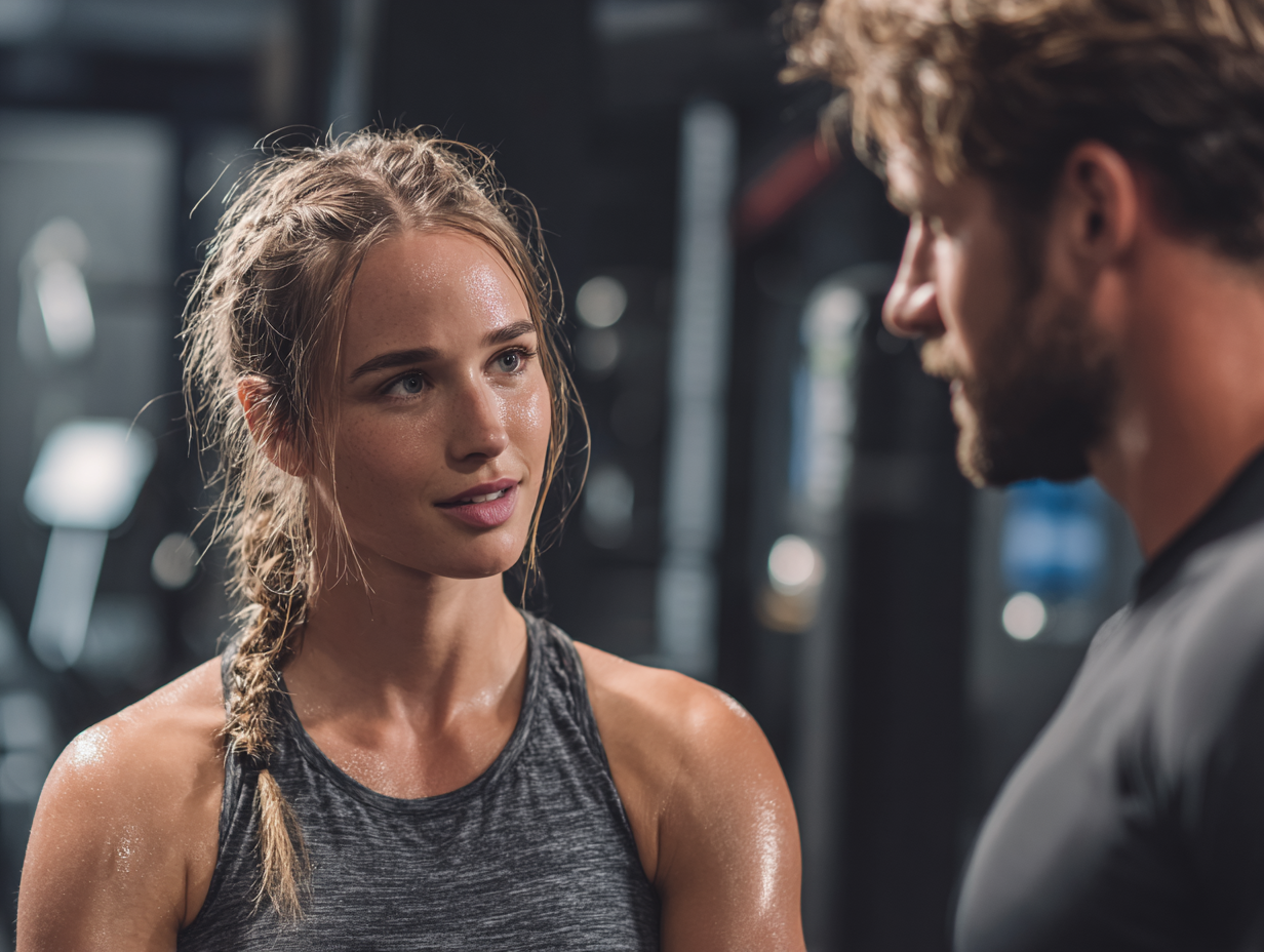 Тренер демонструє правильну техніку виконання вправи